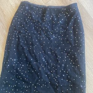 Ann Taylor black sequin pencil skirt